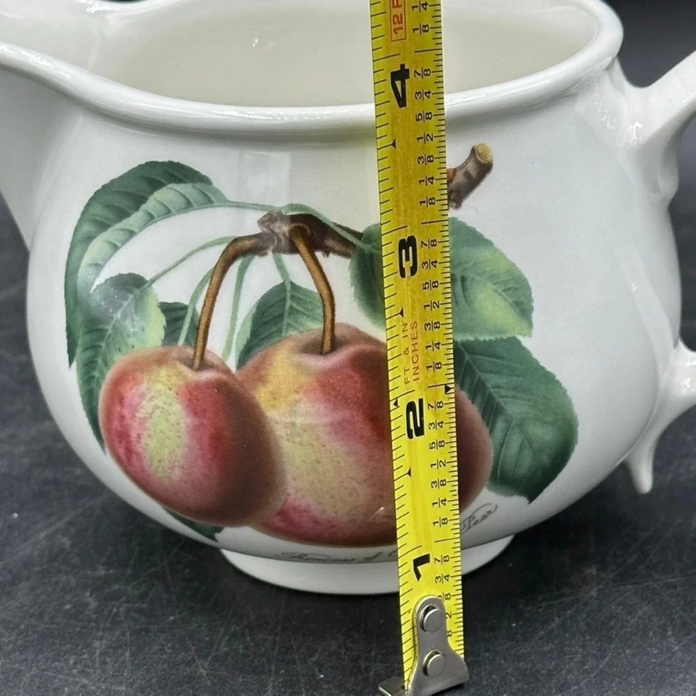 Vintage Portmeirion Pomona Gravy Boat Creamer Pitcher Princess Orange Pear Large - Picture 7 of 9